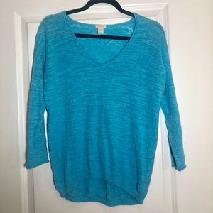J Crew Airspun Linen blend Boyfriend Sweater, XS